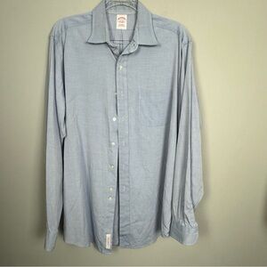 BROOKS BROTHERS | Light Blue Button-Front Dress Shirt Men’s Size 17/36
